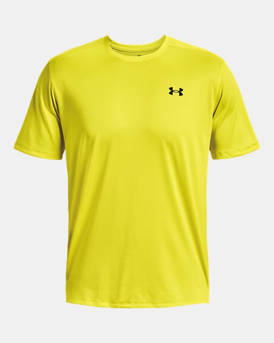 Men's UA Tech™ Vent Short Sleeve, Yellow, pdpMainDesktop image number 4